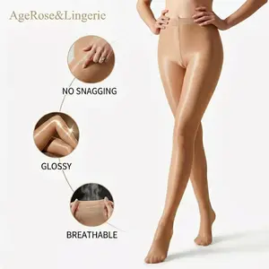 Fan Favorite Agerose Glow Nylon Tights | Silky Smooth Control Top Sheer Pantyhose | Snag-Resistant No-Run High-Stretch Legwear for Date Night, Office, Holiday Outfit & Concert