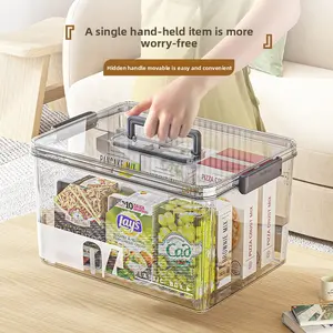 Large-Capacity Transparent Plastic Storage Box with Lid for Home - Multipurpose Organizer for Stationery, Toys, Snacks |   Airtight Seal Container