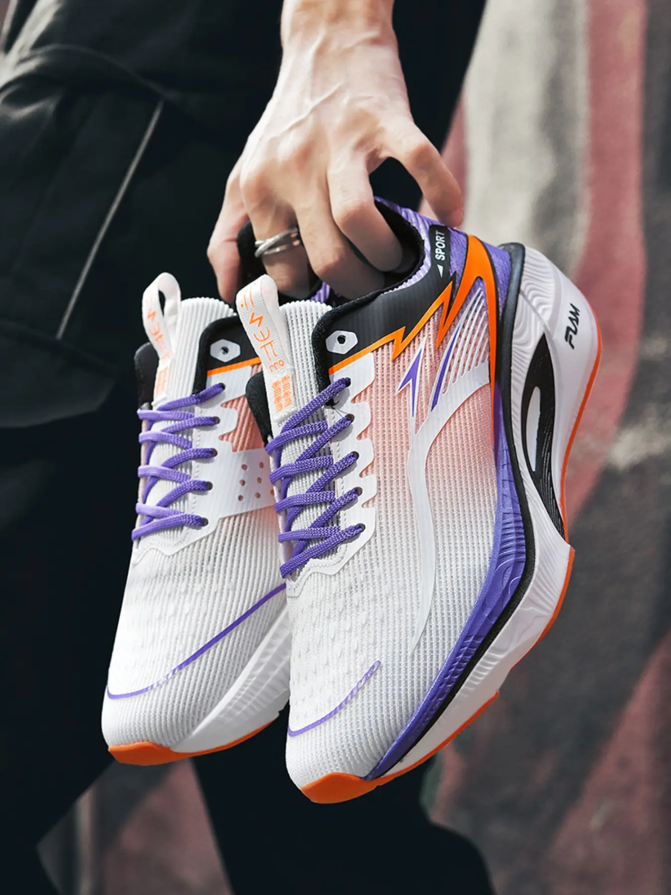 Unisex Lightweight Colorblock Sporty Running Shoes, Soft Comfortable Interior, Light Cushioning, Strong Grip Sole, Ideal for Running, Fitness, Daily Wear