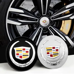 4pcs 60mm 56mm Car Styling Wheel Car Logo Badge Wheel Hub Cap Center Cover Emblem Accessories For Cadillac Escalade CTS ATS XTS CT4 CT5 XT5 XT4 XT6 CT6 SLS SRX BLS STS DTS Deville Accessories