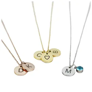 Initial Necklace for Women Personalized Letter Necklace with Birthstones as Christmas Gifts for Mom, Custom Name Necklace as  Anniversary Gifts for Her, Pet Pendant Necklace for Girlfriend Daughter as Amazing Gift