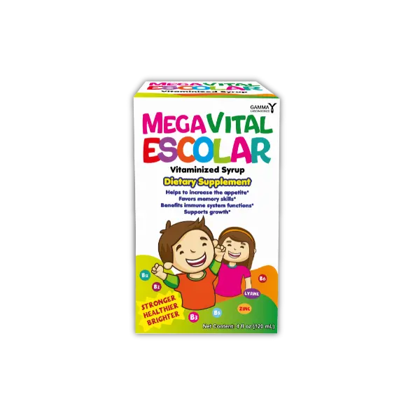 Megavital Escolar Jarabe Vitaminado Para Niños- Vitaminized Syrup for Children