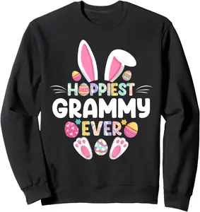 Hoppiest Grammy Ever Easter Shirt Happy Easter Day Grandma Sweatshirt