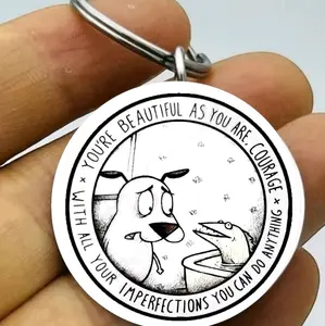 cowardly the encourage dog hot Keychain
