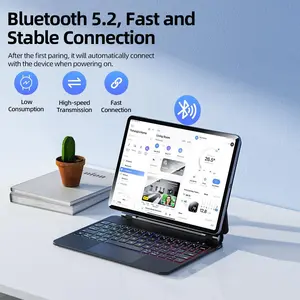 GOOJODOQ Magic Keyboard Case for iPad Pro 11 M4 iPad Air 4/5/6 Smart Pogo Pin Multi-Touch Trackpad Keyboard