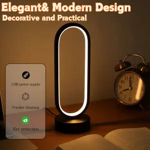 Vintage Creative LED Table Lamp, Adjustable Three-Color Dimming, USB Powered, Metal Base, Plastic Shade, Ideal for Bedroom Living Room Office Home Decor Gift, Led Desk Lamp