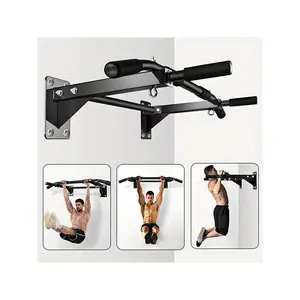 Wall-mounted pull-up wall aisle drilling installation home indoor inverted double lever loop pull rope home fitness equipment spine stretching rod