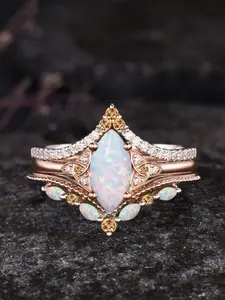 Opal Decorated Ring, Fashion Accessories for Women & Girls, Trendy All-match & Exquisite Jewelry for Birthday Gift, Jewelry Gifts