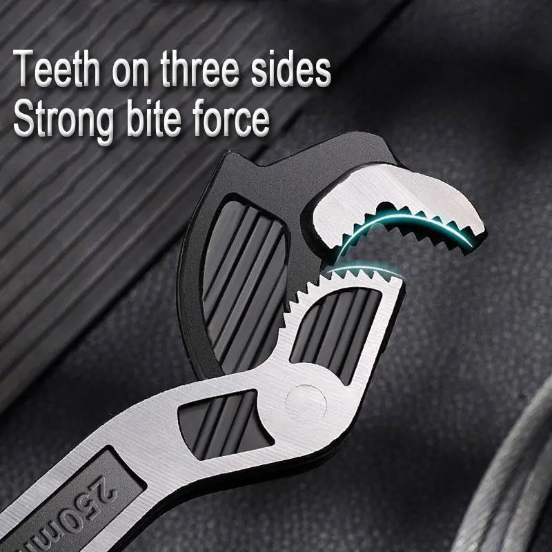 Men's Heavy-Duty Metal Surface Pipe Wrench Tool Set, 6-12 in Flexible Self-Locking Ratchet Wrench, Plumbing Tool for Hot Water Systems, Father's Day Gift for Handymen