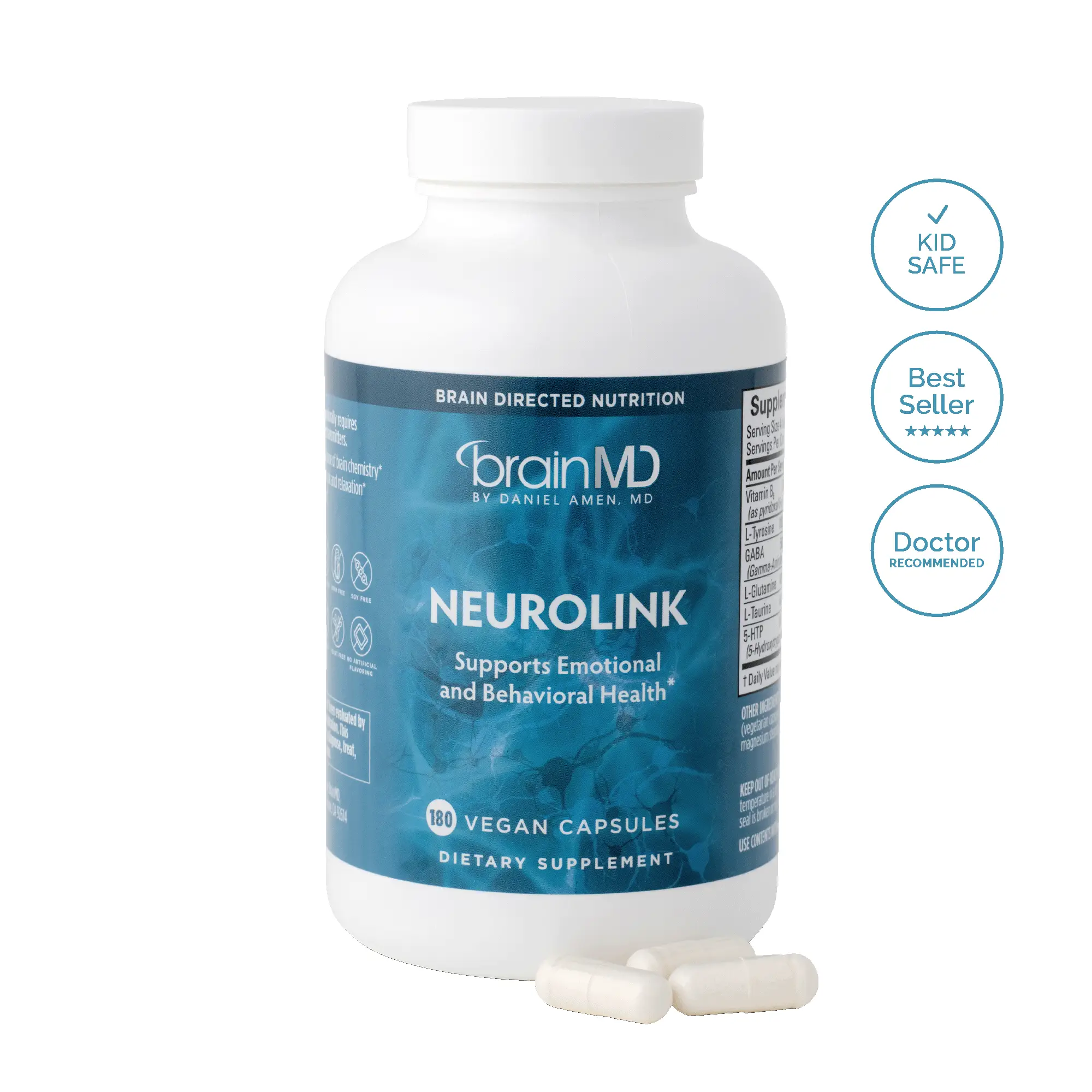 BrainMD - NeuroLink | Support Emotional and Behavioral Health - 180 capsules
