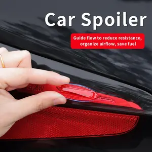 Car Door Scratch Protection Invisible Bumper Sticker, Headlight Tailight Fog Light 3D Stereo Universal Decoration, Car Body Mini Spoiler Strip