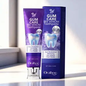 Bee Venom Toothpaste, Fluoride Free, for Fresh Breath, Gums Protection, Daily Oral Care, Teeth Whitening, Dental Hygiene Essentials