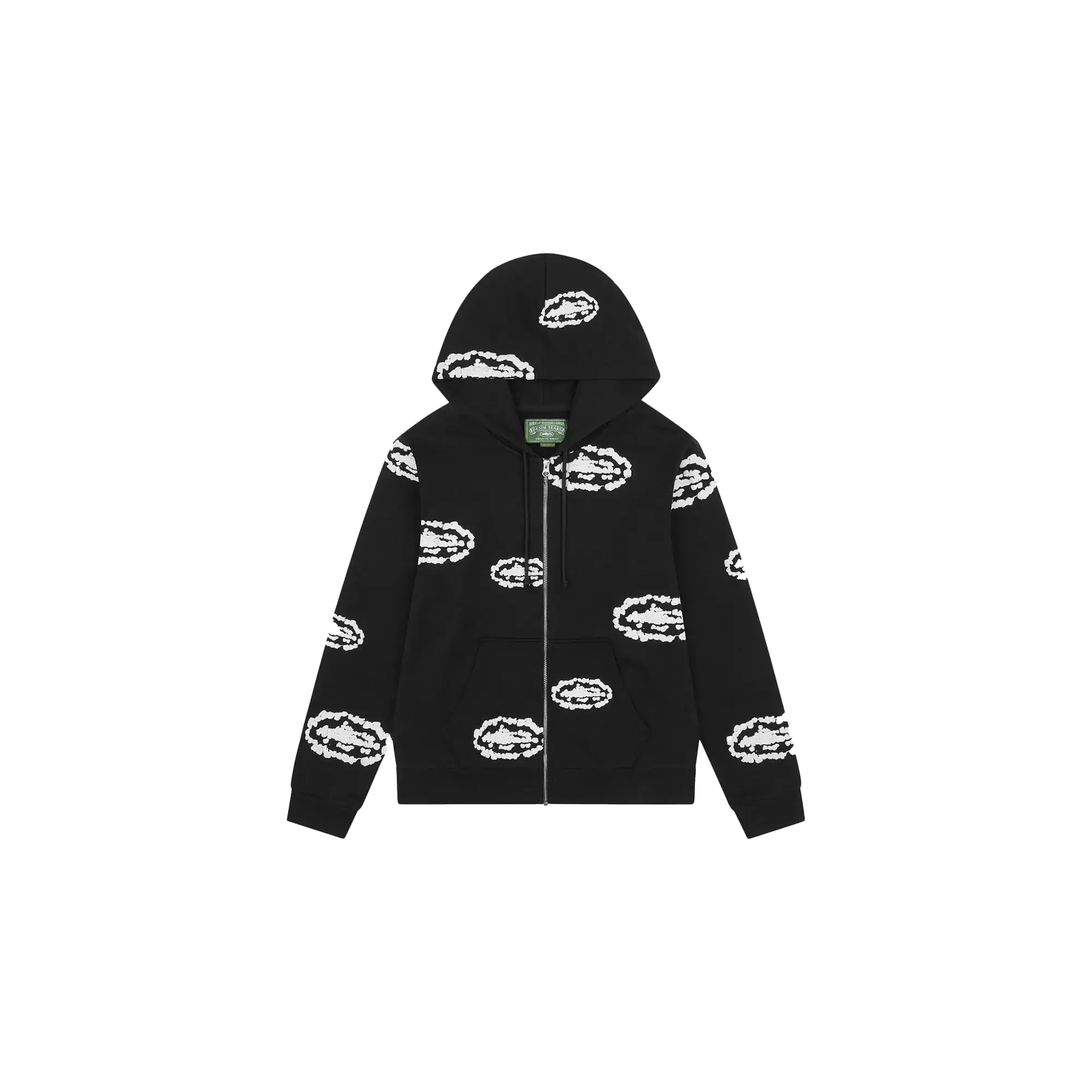 Cotton Wreath Zip Hoodie "Denim Tears x Corteiz - Black" DT234