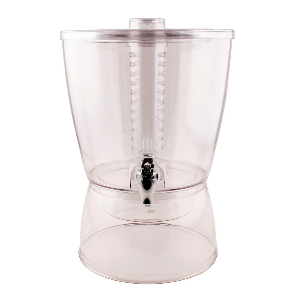 Stackable SAN Plastic Beverage Dispenser - 1.5 Gal Lightweight Countertop Unit for Outdoor Watch Parties, Party Hosts, Cold Drink Dispense, 9.5" x 10.5" x 13.5" Indoor Use