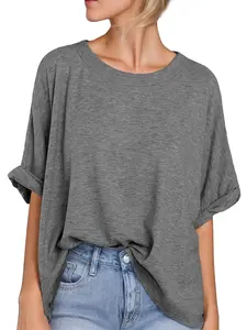 ZEAGOO Womens' Short Sleeve Oversized Summer Crew Neck Loose Casual Tee T-Shirt