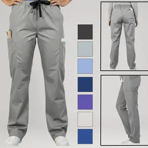 HEEDFIT Premium Relaxed Fit Scrub Pants for Men & Women – Loose Comfortable Medical Workwear with Drawstring Waist & Multi-Pockets for Nurses & Healthcare Professionals