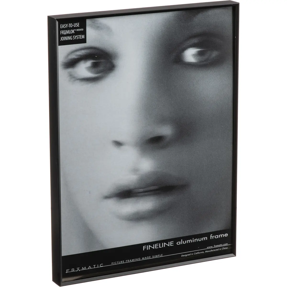 Framatic Fineline 13x19" Aluminum Frame with a Thin Face for a 13x19" Photograph, Black