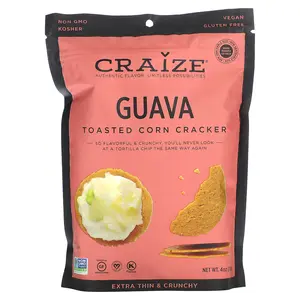 Craize Toasted Corn Cracker, Guava, 4 oz (113 g)
