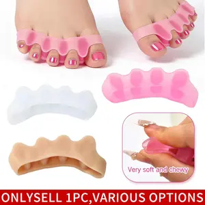 Rubber Big Toe Separator, Silicone 5‑Toe Overlapping Toe Spacers, Bunion Corrector, Toe Protector for Men & Women, DIY Pedicure Pedicure Manicure Nail Care Tool
