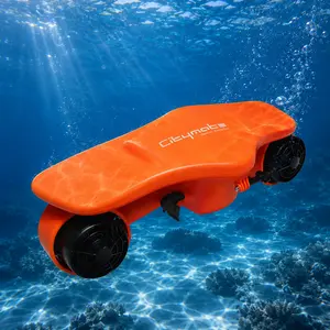 Orange Dual Motor Underwater Sea Scooter 40 Min Runtime Floating Design for Snorkeling Pool Fun Family Adventure