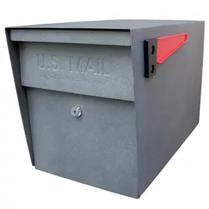 212 MAIN Curbside Security Locking Mailbox - Granite Finish, Steel Construction, Locking Door, Patent Latch, Curbside Access
