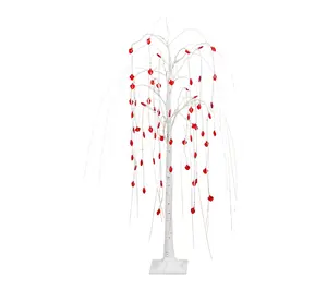 Nearly Natural 4' Pre-Lit Willow tree with Heart Shaped LED