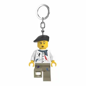 LEGO Minifigures Keychain Light - Artist KE216H 3 Inch Tall 175% Scale Posable Figure with LED Lights in Feet Officially Licensed Gift for LEGO Fans
