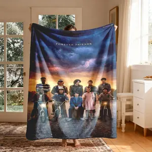 Stranger Things Theme Flannel Throw Blanket, Large Size, Soft Lightweight Warm, Perfect for Bed Sofa Office Camping Travel Gift