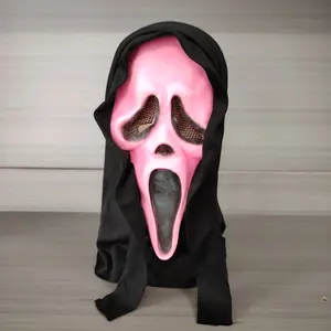 Halloween Cosplay Horror Scary Scream Ghost Face Mask, Adult Party Prop, Latex Npc Costume, Halloween Accessories, Fun and Spooky, Party Face Masks