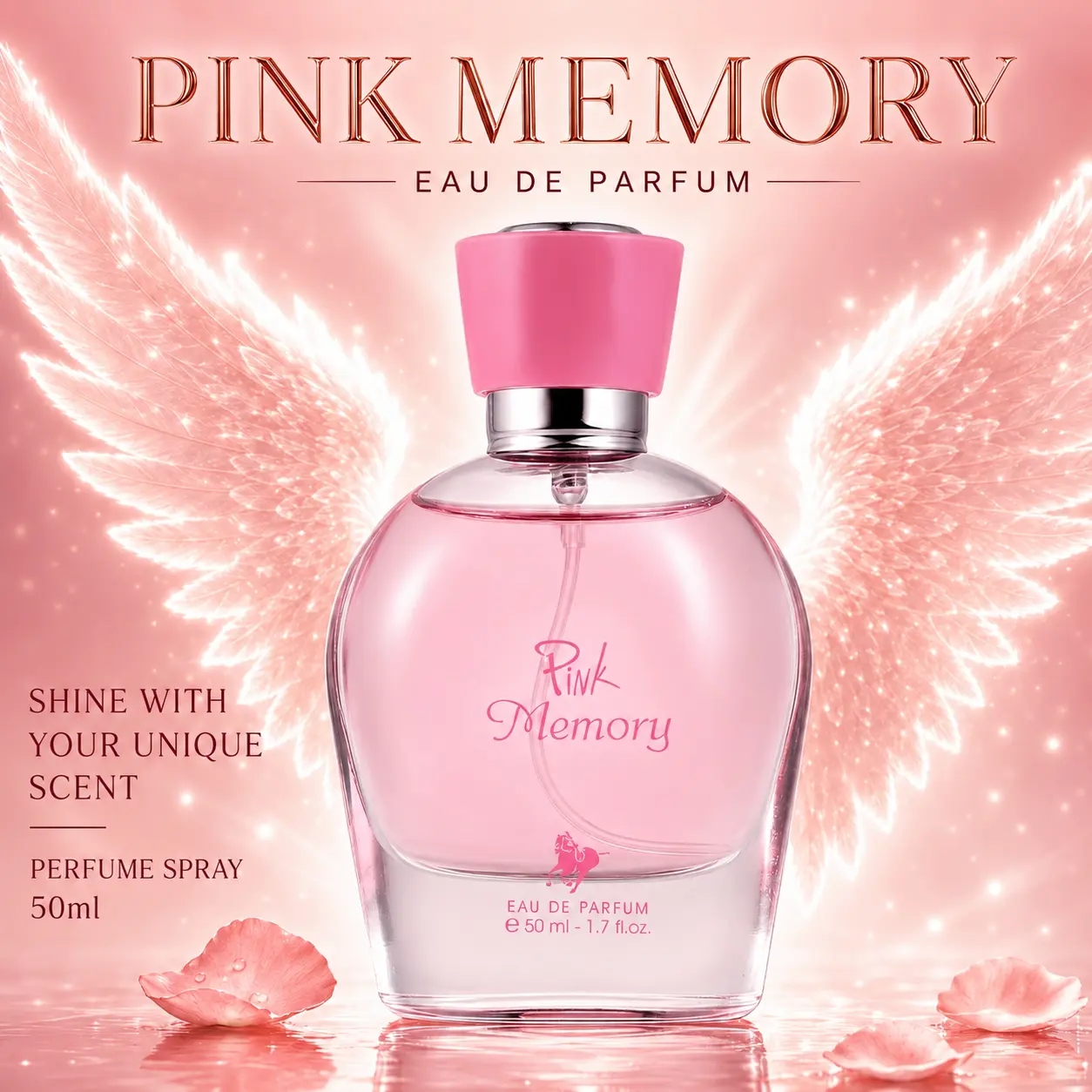 LSCZ Pink Memory Eau de Parfum for Women, 50ml Long Lasting Floral Perfume with Pink Mandarin & Peony, Spray Bottle for Daily Use & Parties