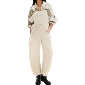 utcoco Women's Y2k Baggy Barrel Jeans Overalls Wide Leg Denim Bib Jumpsuit Boyfriend Patchwork Comfortable & Stylish