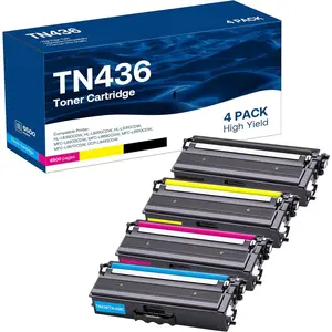 Compatible Toner  Replacement for Brother TN436 TN 436 TN436BK TN433 TN431for Brother HL-L8360CDW HL-L8260CDW MFC-L8900CDW MFC-L8690CDW Printer (Cyan, Yellow, Magenta, Black, 4 Pack)