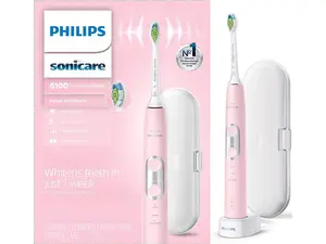 Philips Sonicare ProtectiveClean 6100 Rechargeable Toothbrush, Pastel Pink, (HX6876/21) Philips Sonicare ProtectiveClean 6100 Rechargeable Toothbrush, Pastel Pink, (HX6876/21)