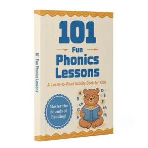 101 Fun Phonics Lessons: Learn to Read with Letter Sounds, Blends, Digraphs, Sight Words & Reading Practice, Step-by-Step Early Reading Skills for Kindergarten and 1st Grade