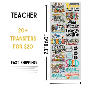 Teacher | Dollar Deals DTF Transfer Gang Sheet For Graphic Tees
