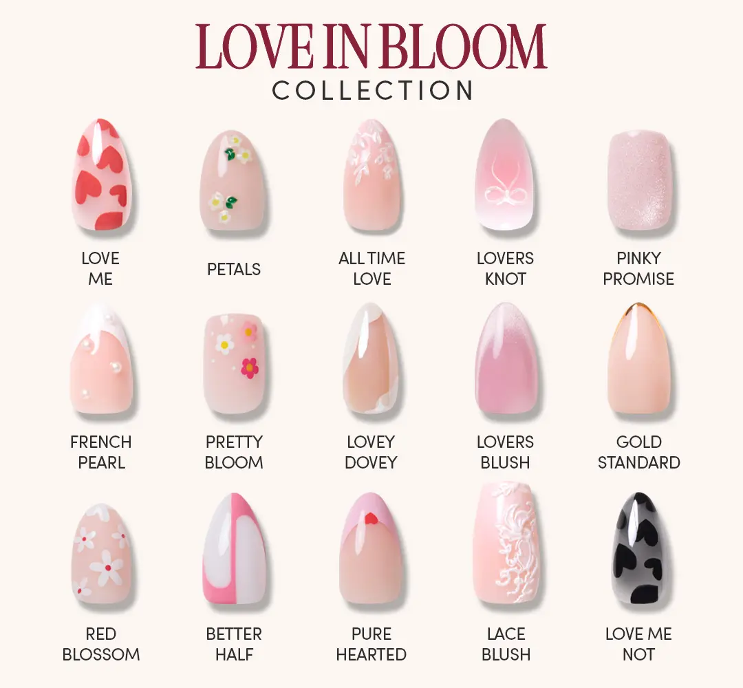 Glamnetic Love In Bloom Press On Nail Collection Glamnetic Love In Bloom Press On Nail Collection