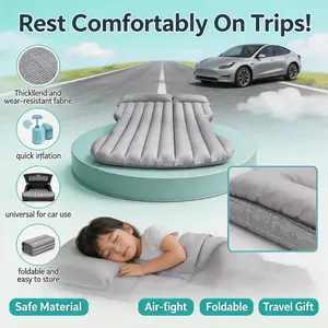 Tesla Specific Portable Car Rear Seat Air Mattress, Car Sleeping Bed, Fast-Inflating Car Air Mattress with Accessories, Comfortable Travel Bed Solution for Road Trips and Outdoor Adventures, Portable Air Mattress Camping Gear teen gift