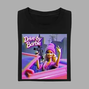 Retro Barbie Aesthetic T-Shirt, Vaporwave Y2K Graphic Tee, Trendy Pink Streetwear Outfit, Cute 90s Style Apparel, Comfortable Unisex Cotton