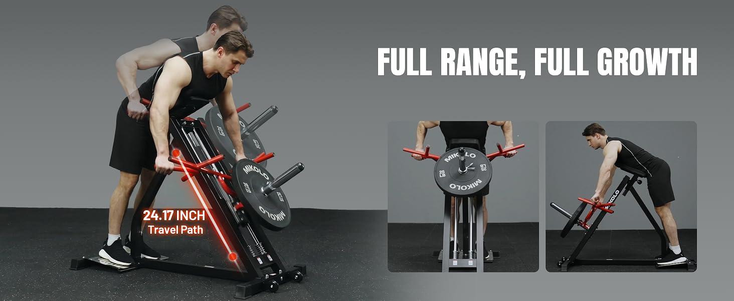 Mikolo Linear Row Machine, Back Workout Machine for Home Gym, Plate-Loaded Back Machine with Linear Bearing, Back Row Machine for Upper Body Mikolo Linear Row Machine, Back Workout Machine for Home Gym, Plate-Loaded Back Machine with Linear Bearing, Back Row Machine for Upper Body