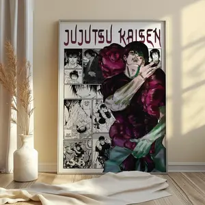 Toji Fushiguro Poster Jujutsu Kaisen Matte Anime Print Manga Wall Art All Sizes - No Frame