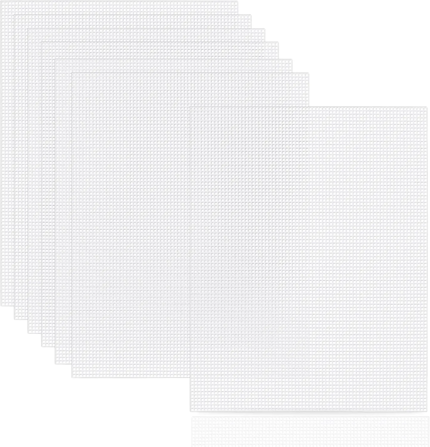 7-Piece Plastic Canvas Sheets, 10.5"x13.5" Eye Mesh, Sewing Craft Supplies for Embroidery, Knit Crochet Projects & DIY Handicraft Dividers
