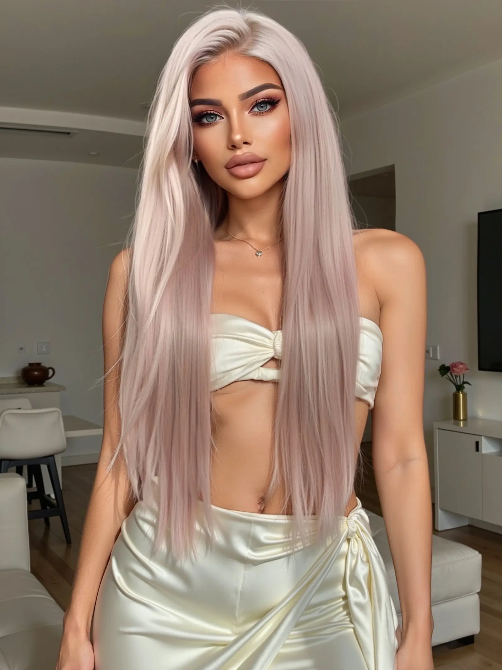 Summer Hot Sale 13×4 HD Synthetic Lace Wig, Lace Synthetic Wigs, Silky Straight Wig, 30-inch Straight Hair, Realistic Strands, Heat-Resistant Synthetic Fiber, Freely Stylable, Comfortable and Breathable Cap, Ideal for Daily Wear, Versatile for Women