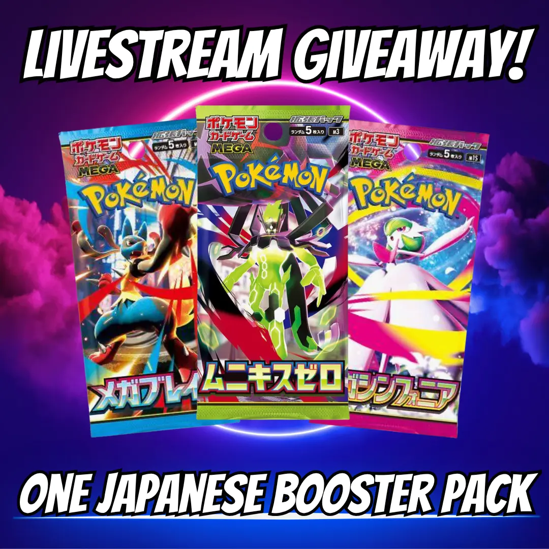 Livestream Giveaway - Live Entry for Japanese Pokémon Cards & Booster Packs Community Donated Items Randomized Experience