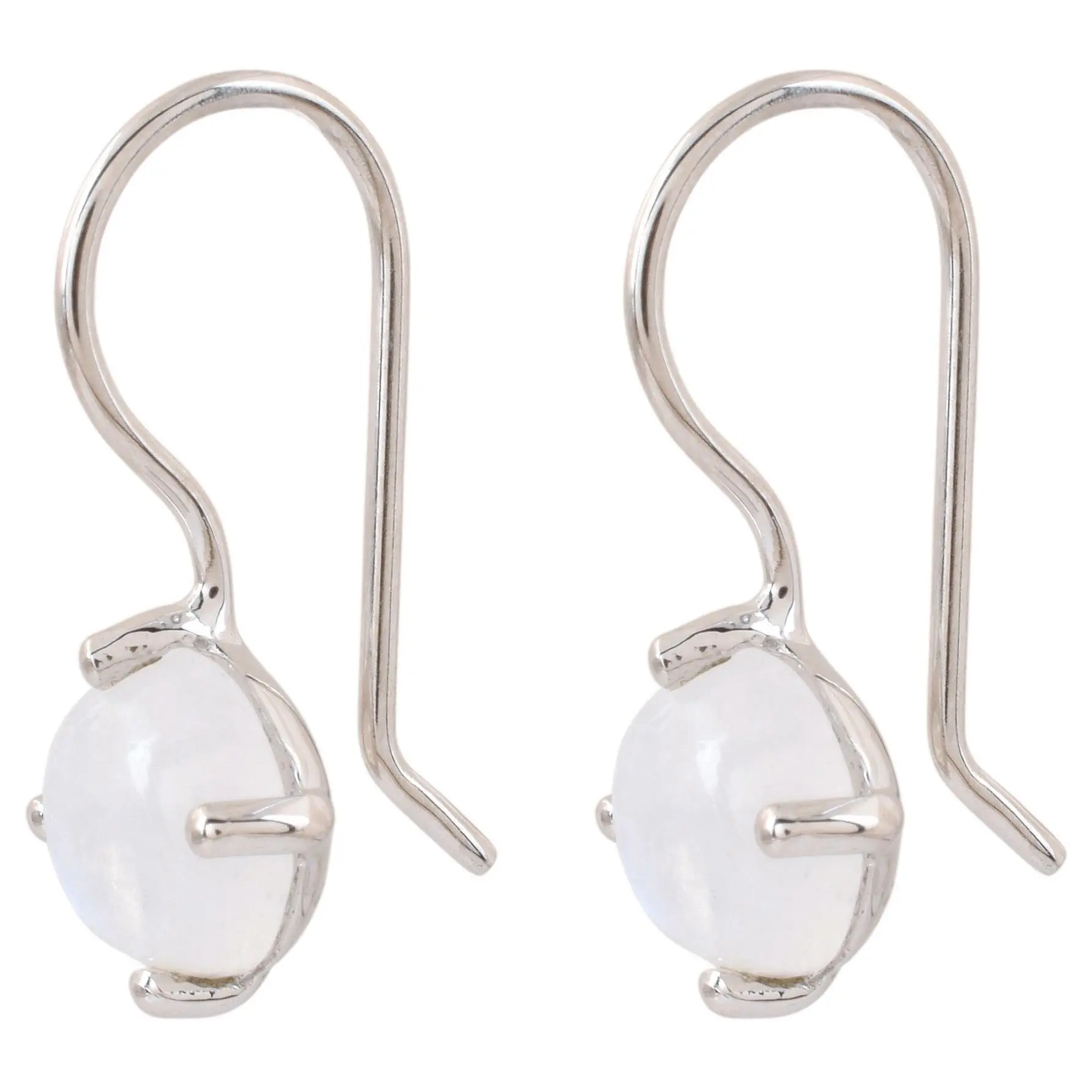 Affinity Gems Round Moonstone Dangle Earrings, Sterling
