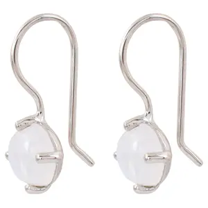 Affinity Gems Round Moonstone Dangle Earrings, Sterling
