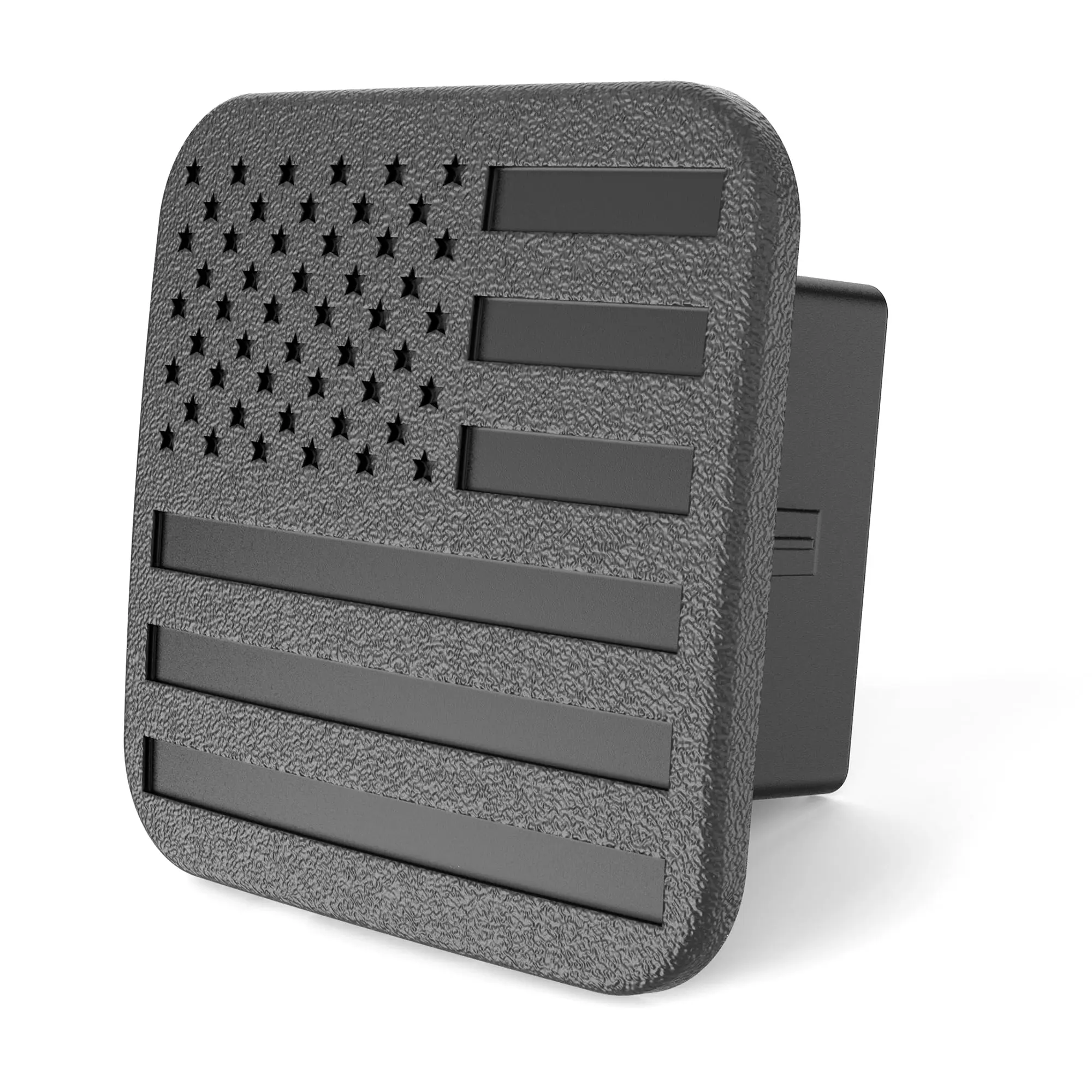 eVerHitch 2" American Black Flag Trailer Hitch Cover Plug for 2 Inch Hitch Receivers