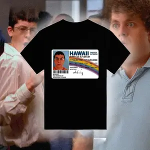 Superbad Mc.Lovin ID T-Shirt, MC.LOVIN DRIVER LICENSE, Sweatshirt hoodies