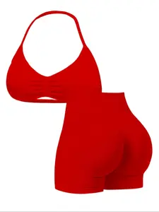 New Women's Sports Set, High Waist Yoga Shorts, Sleeveless Vest Top, Butt Lifting Running, Fitness Gym Wear, Fitness Suit, Gym Workout Wear, Yoga Gym Outfits