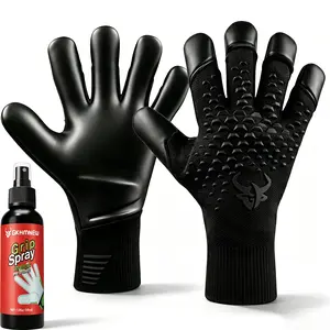 Soccer Goalie Gloves for Kids Boys Children,Youth & Adult Football Goalkeeper Gloves with 30ml Goalkeeper Grip Spray and 4mm Latex Anti-Slip Strong Grips Palm
