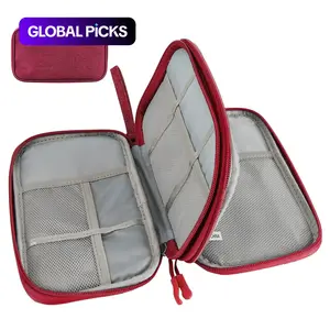 Portable Multi-layer Cable Headphones Storage Bag, Waterproof Cable Zipper Storage Case, Travel Cable and Earphones Charger Electronic Storage Bag for Camping Summer Vacation, Summer Gift, Headphones Accessories Charging #GLOBAL PICKS